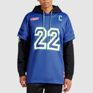 Just Don All City Layer Jersey Hoodie SZ XL